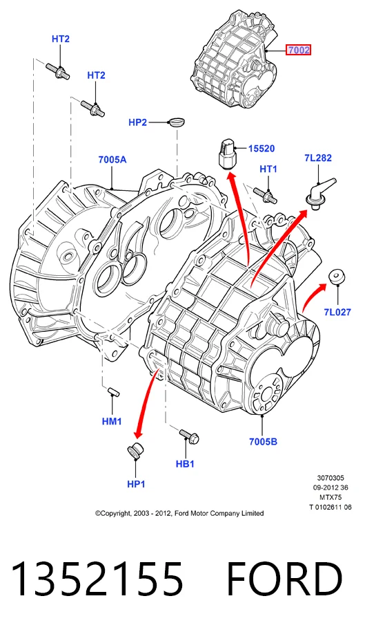 Comprar Caja de cambios Ford Connect TOURNEO PU2