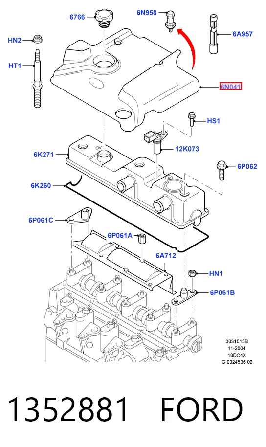 Tapa del motor decorativa para Ford Mondeo IV CA2
