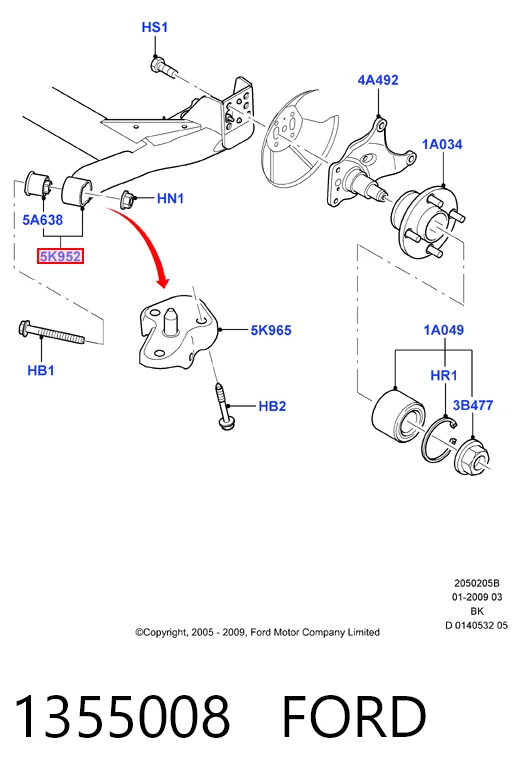 Subchasis trasero soporte motor Ford Fiesta Mk5 hatchback (JH, JD) (2001 - 2008) precio, desde 58,99 EUR