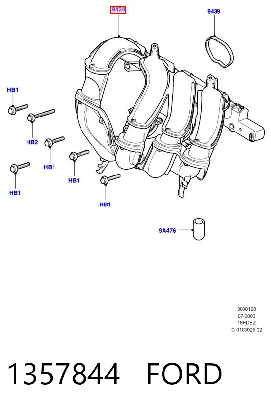 Comprar Colector de admisión Ford Fiesta V JH, JD a bajo precio