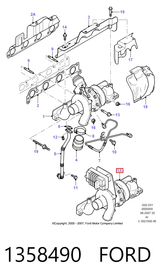Turbocompresor 1358490 FORD
