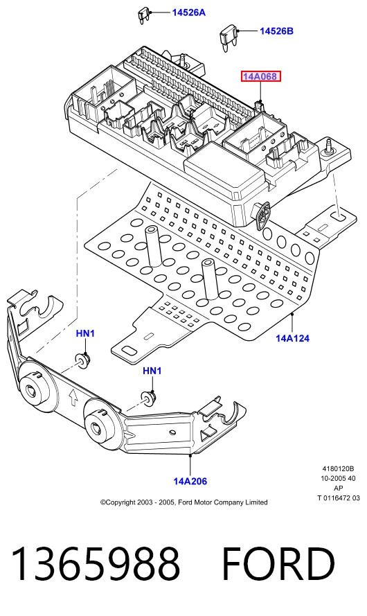 Caja de relés y fusibles para Ford Focus II DA, HCP, DP