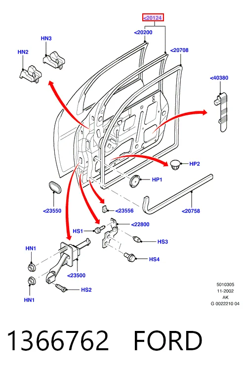  Puerta delantera izquierda Ford Focus 1