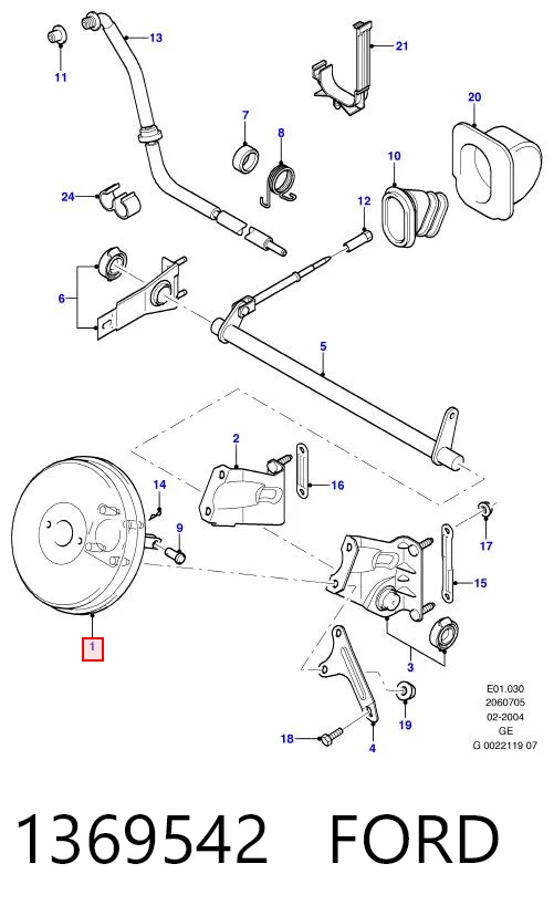Servofreno para Ford Mondeo III B5Y