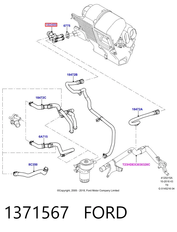 Válvula de calefacción para Ford Transit  (V347/8)