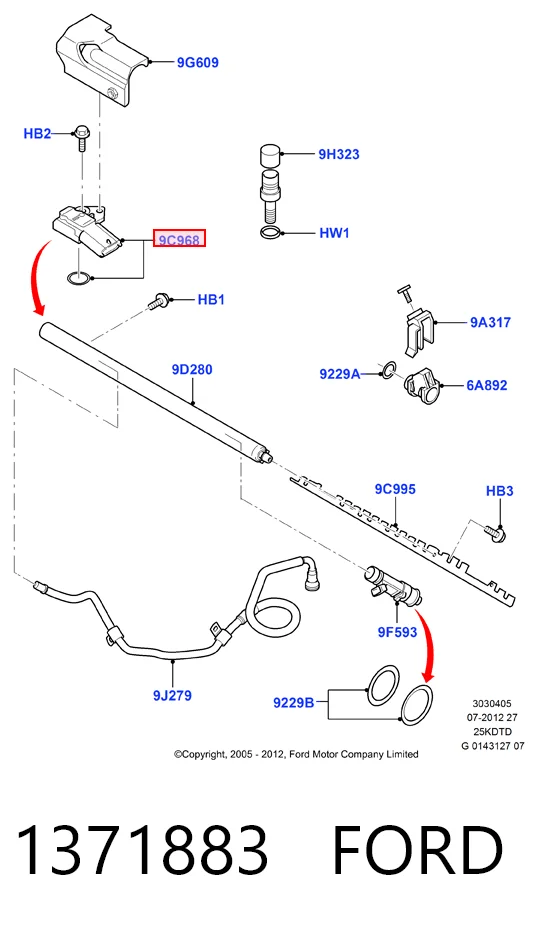 Sensor de presión de combustible Ford Kuga I SUV (CBV) (2008 - 2012) precio, desde 54,84 EUR