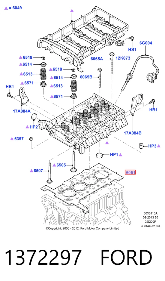 Empaquetadura de culata para Fiat Ducato III 250