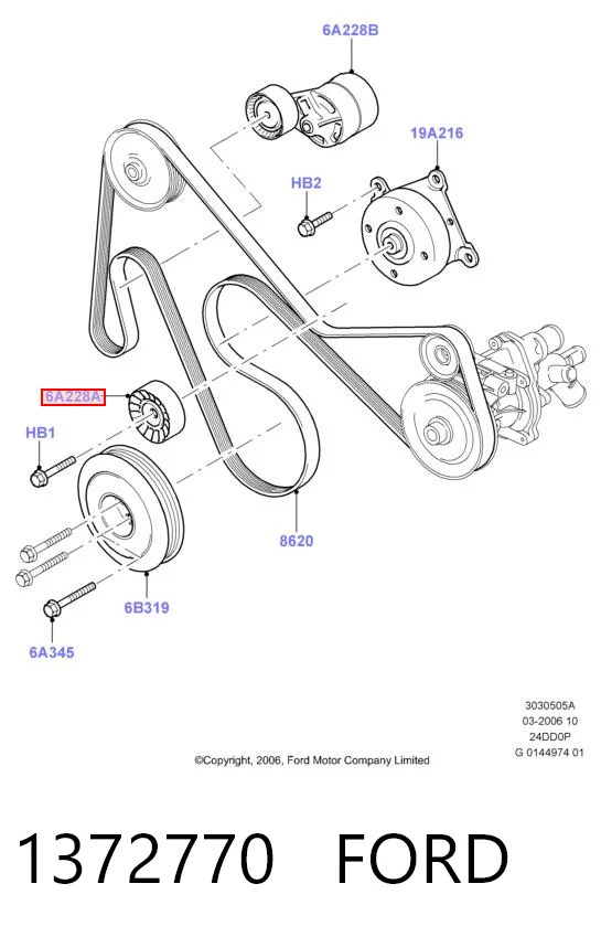 Rodillo tensor Transit  furgoneta (2006-2014) original desde 18,23 €