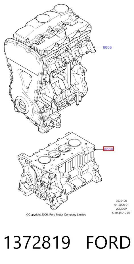 8772702STD Nural Bloque de cilindros del motor