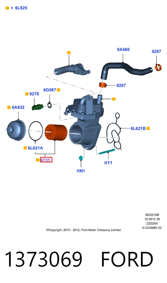 1373069 Ford Filtro aceite