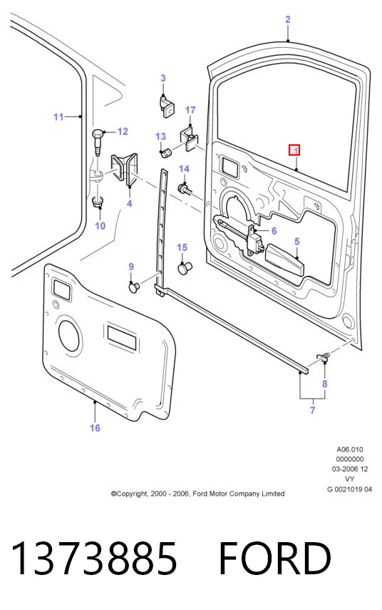 Puerta del conductor para Ford Galaxy  (WGR)