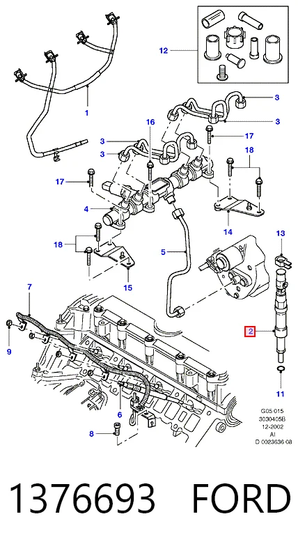 1376693 Ford Inyector de combustible