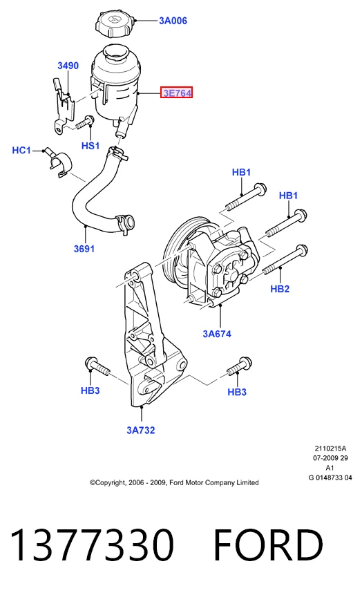 Depósito de bomba de dirección hidráulica para Ford S-Max  CA1