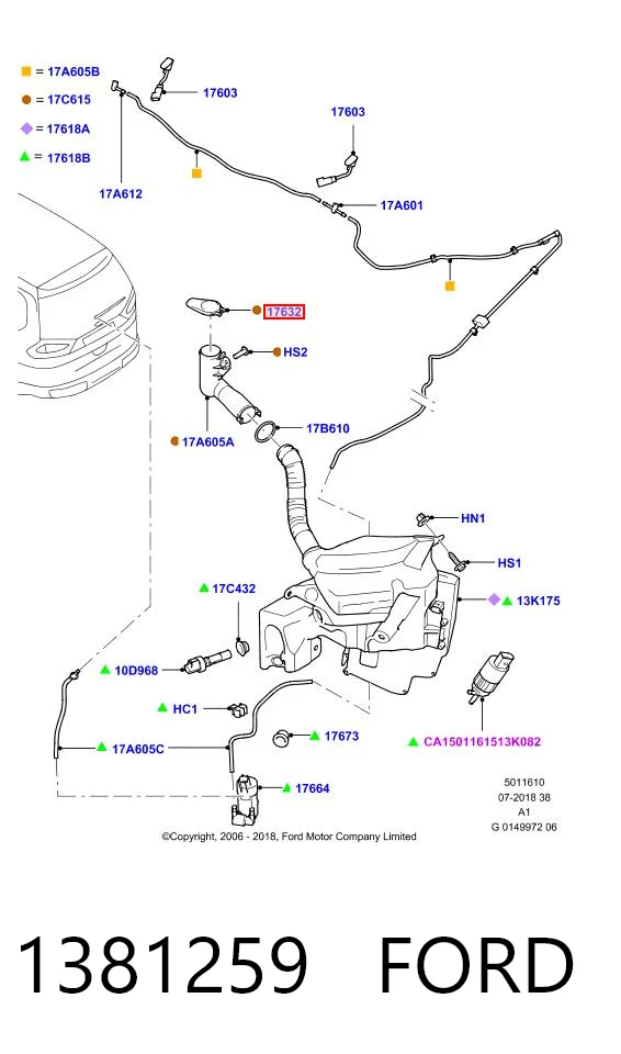 Comprar Tapa del depósito del limpiaparabrisas Ford Mondeo IV CA2 a bajo precio