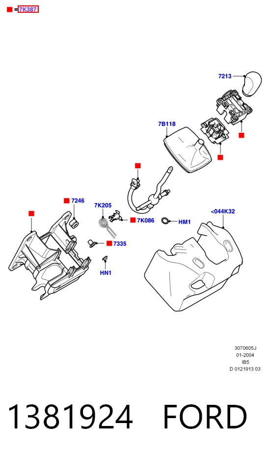 Palanca selectora cambio de marcha para Ford C-Max  DM2