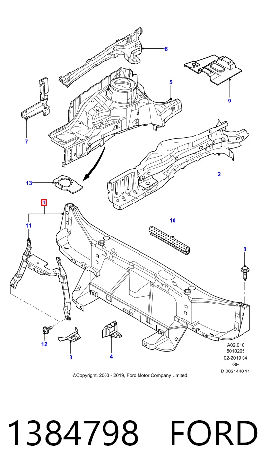 Soporte de radiador  Ford Mondeo III