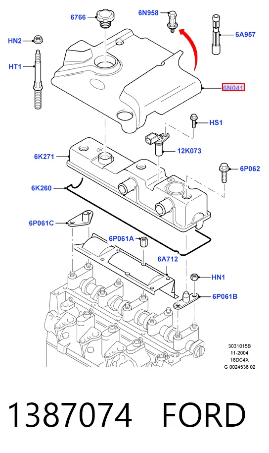 Tapa del motor decorativa para Ford Mondeo IV CA2