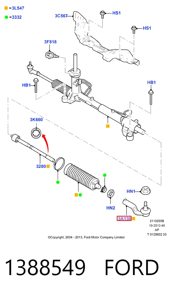 Rótula de dirección Ford Focus II (2004-2011)