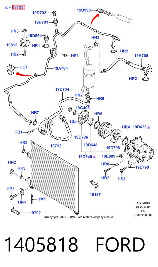 1405818 Ford Compresor climatizador