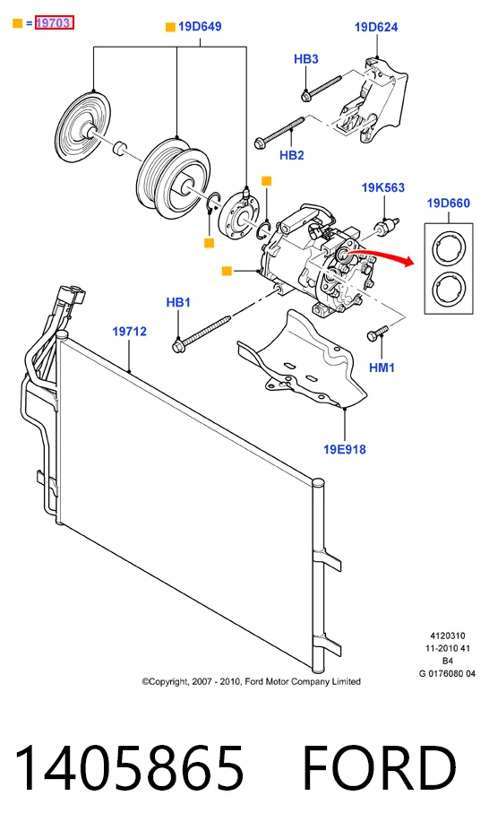 1405865 Ford Compresor climatizador
