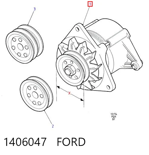 1406047 Ford Alternador de coche