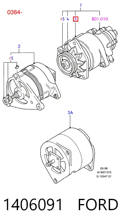 1406091 Ford Alternador de coche