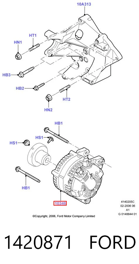 1420871 Ford Alternador de coche