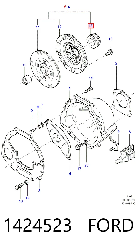  Cojinete de embrague Ford Sierra 1