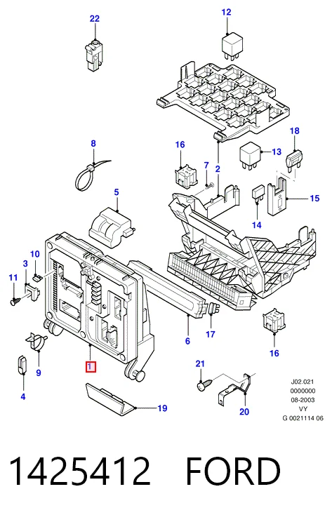 Caja reles Ford Galaxy  (WGR)