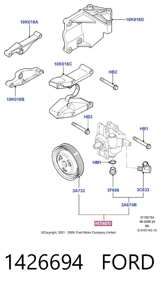 1426694 Ford Bomba hidráulica de dirección