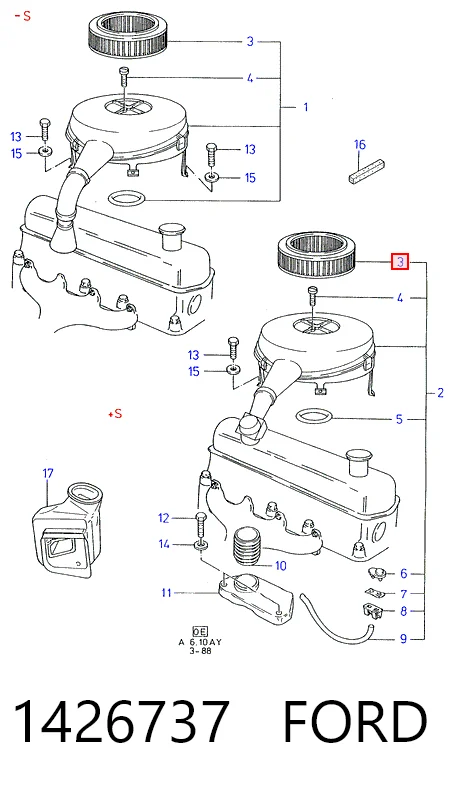 Comprar Filtro de aire Ford Fiesta Mk1 GBFT