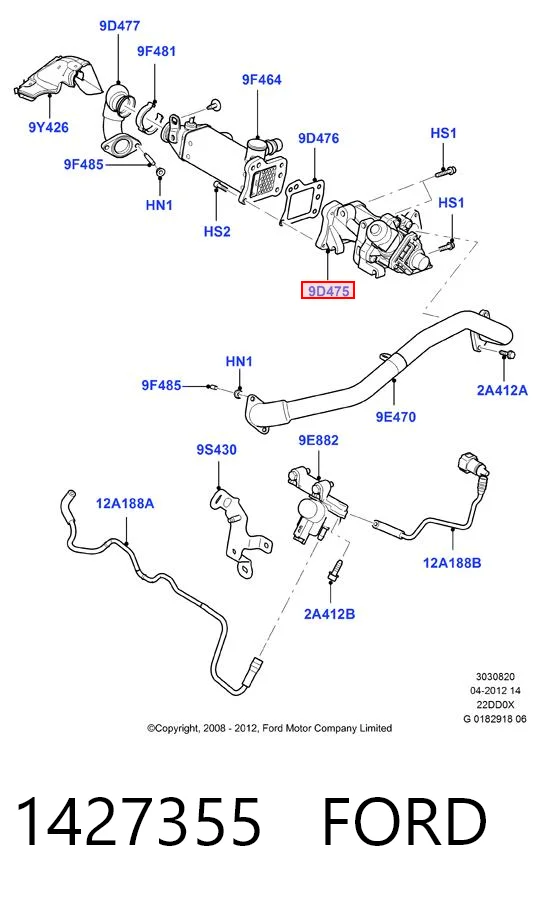 1427355 Ford Válvula EGR