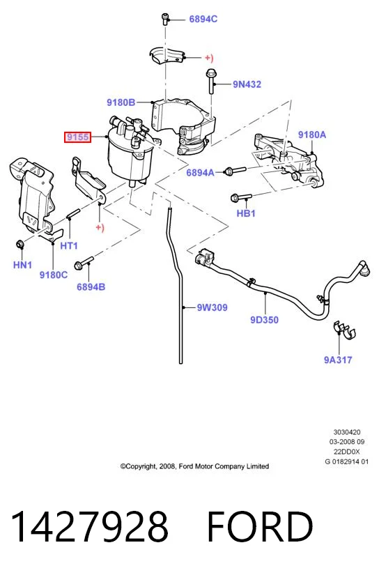 1427928 Ford Filtro de gasolina