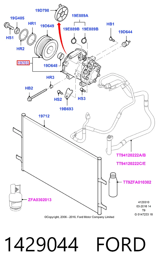 1429044 Ford Compresor climatizador
