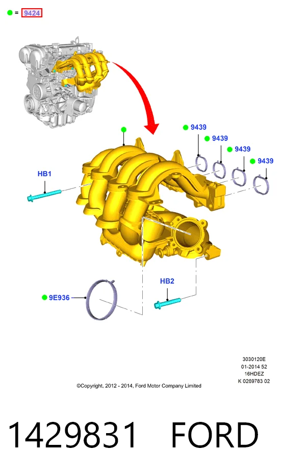 Colectores de admisión para Ford Focus III CB8
