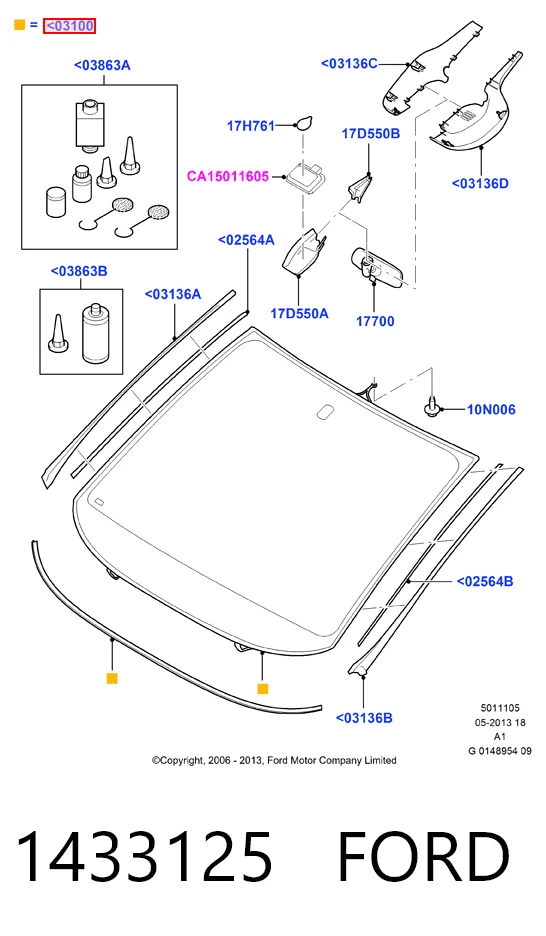 Parabrisas delantero  Ford Galaxy  (2006-2015)