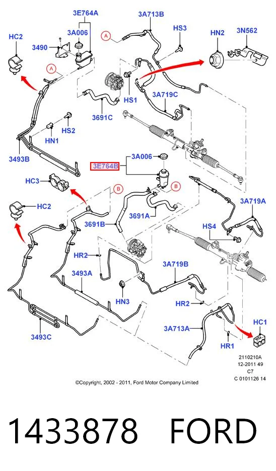 Depósito de bomba de dirección hidráulica para Ford Focus I DFW