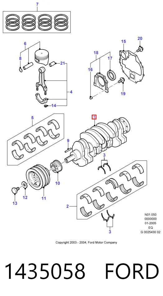 1435058 Ford Cigüeñal