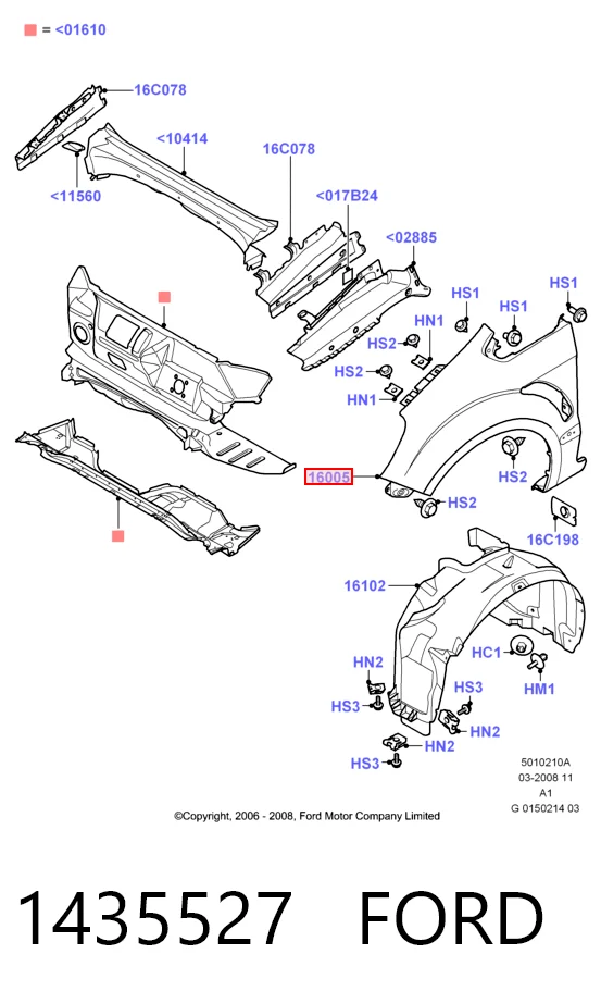  Aleta delantera izquierda Ford S-Max 