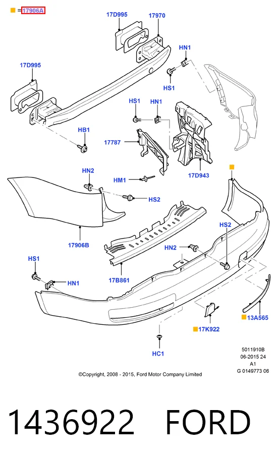 Comprar Parachoques trasero Ford S-Max  CA1