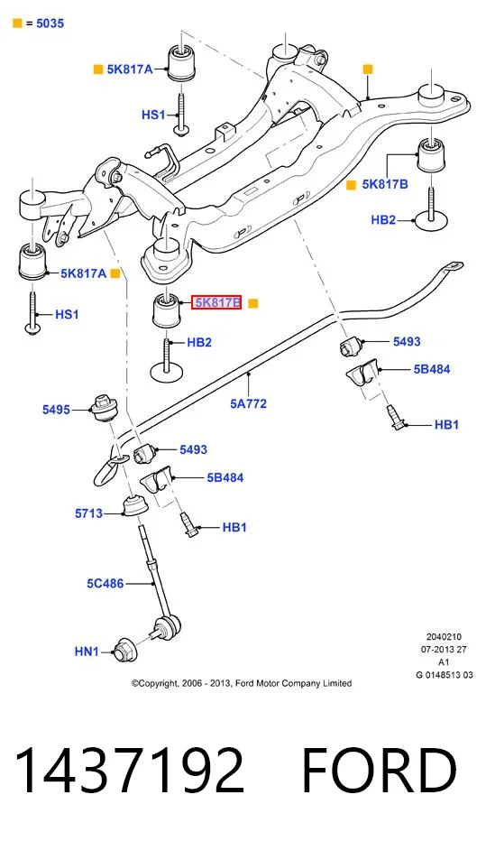 Silentblock trasero para Volvo S80 AS, AR
