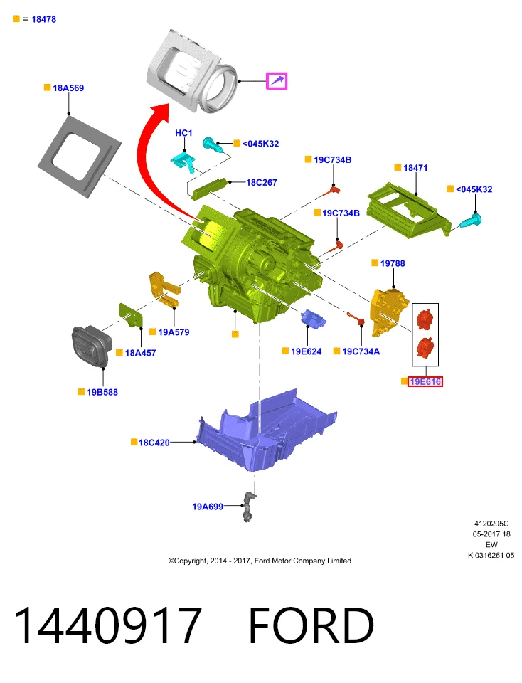 Actuador de compuerta de la calefacción para Ford Galaxy II CA1 WA6