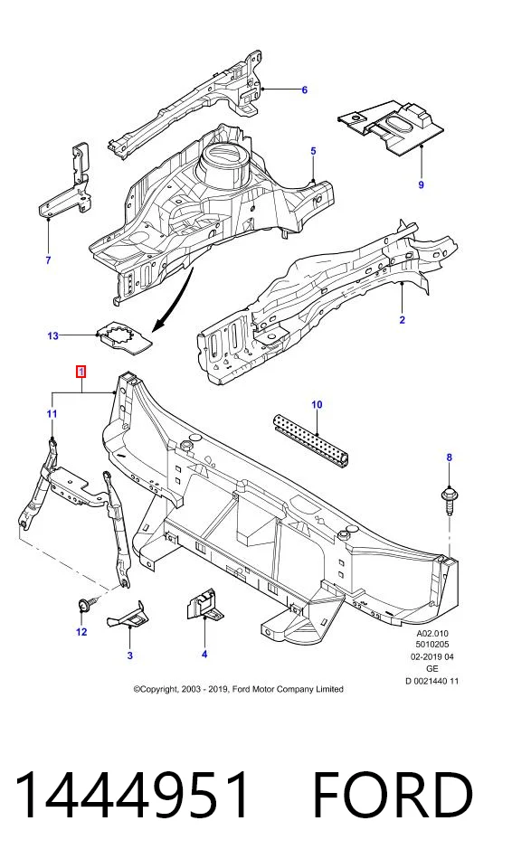 Soporte de radiador completo (panel de montaje para foco) para Ford Mondeo III B4Y
