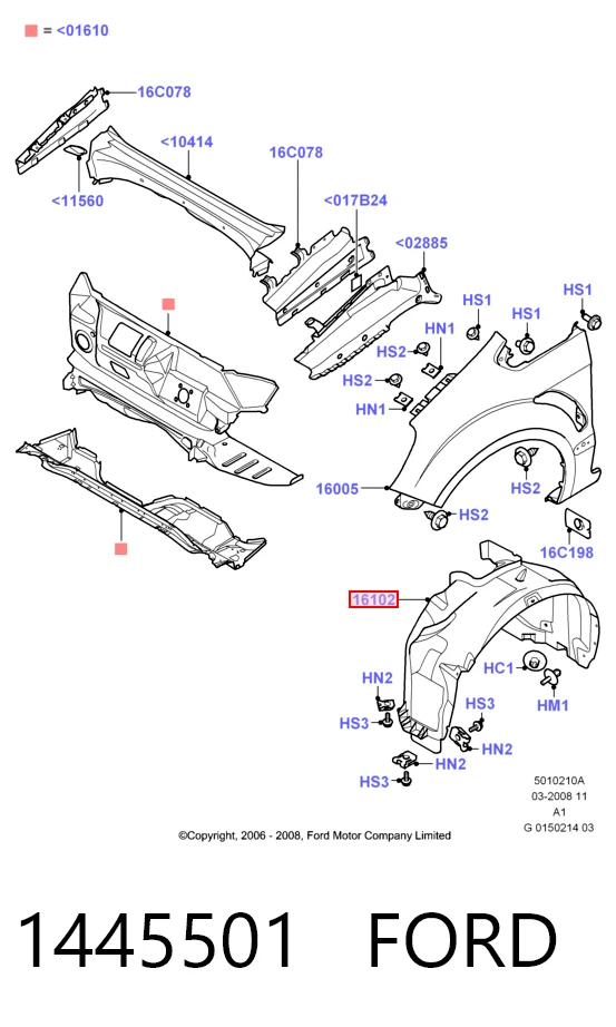 Paso rueda delantero derecho para Ford S-Max  CA1