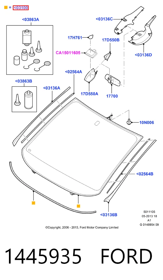 Parabrisas delantero  para Ford Galaxy II CA1 WA6