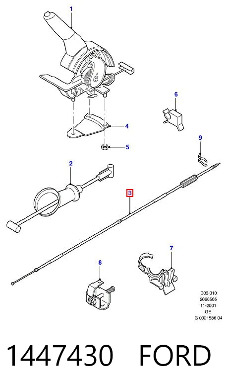 Comprar Cable de freno de mano trasero derecho/izquierdo Ford Mondeo III B5Y a bajo precio