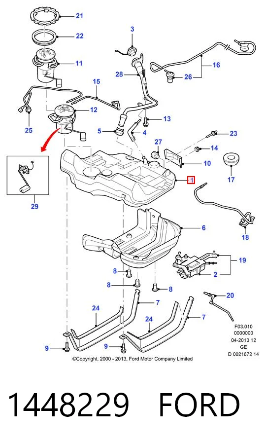 Tanque de combustible para Ford Mondeo III B4Y
