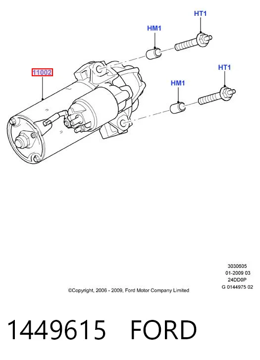 1449615 Ford Arranque motores