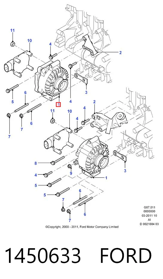 Alternador del motor Ford 1450633 precio, desde 181,50 EUR