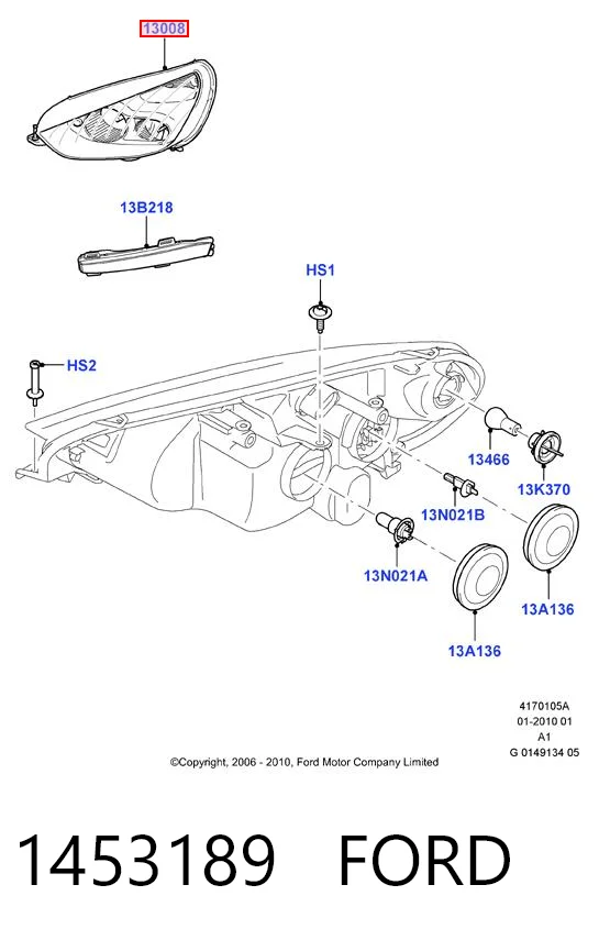  Faro derecho Ford Galaxy 
